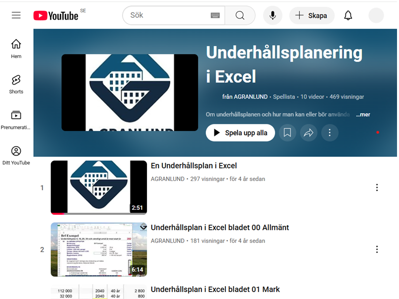Hur man kan använda underhållsplanen.