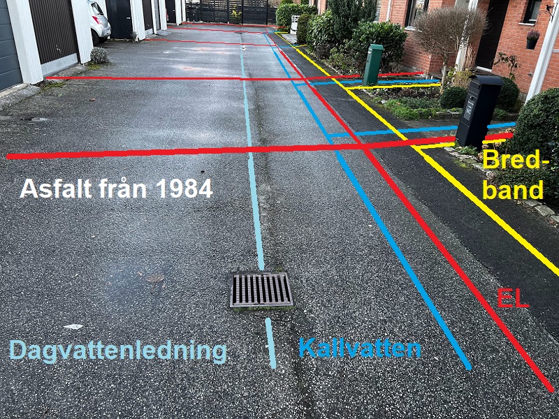 Asfalt Norregatan 64 i Trelleborg